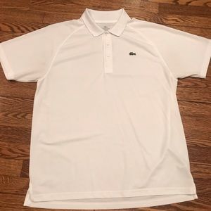 Lacoste White Golf Shirt, Size 6 (XL)